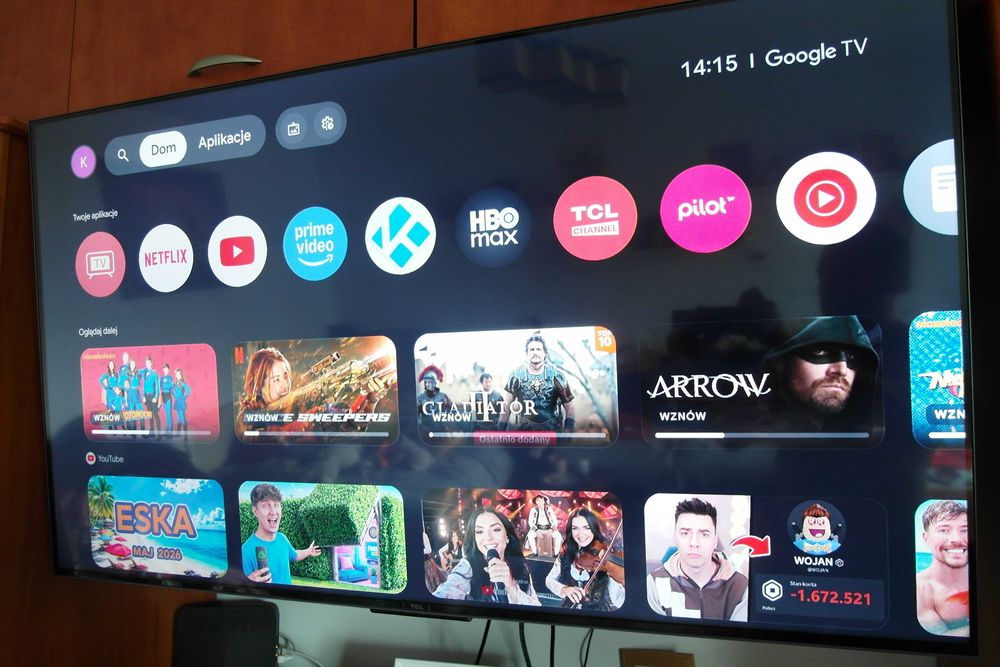 Telewizor TCL 55C745 55" QLED 4K 144Hz