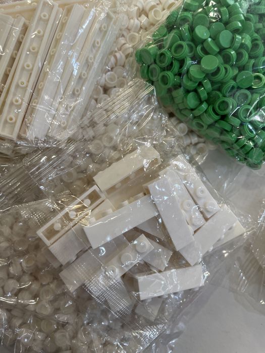 Lote de Peças de Construção / Tijolos e Round Tiles (Estilo LEGO)