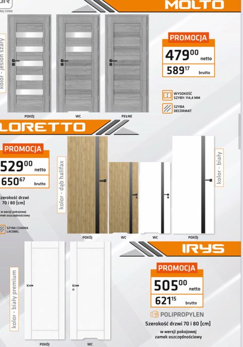 drzwi wewnętrzne  pokojowe łazienkowe ramowe