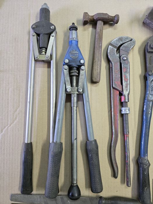 Zestaw likwidacja warsztatu pilniki klucze młotki nitownice hebel