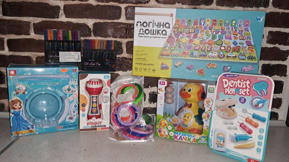 Конструктор майнкрафт, лол, пластик 3д ручки, микрофон