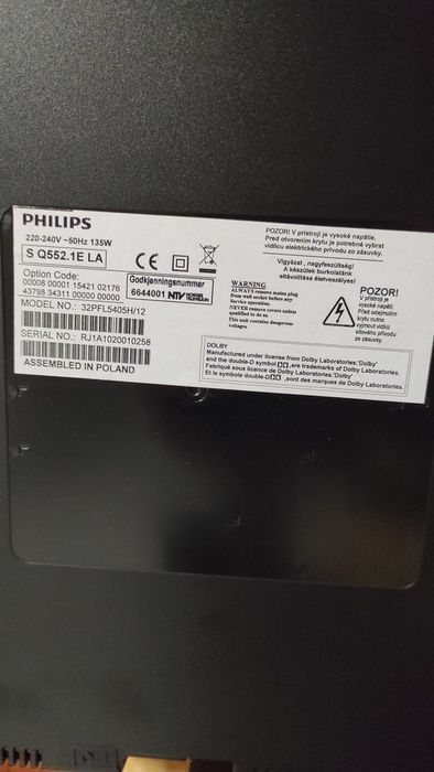 Teelvisor Phillips, para peças, em bom estado, porém não funciona. A lâmpada acende-se, mas o monitor não