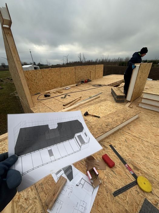 Panele Sip, Dom modułowy, Płyty OSB, Styropian