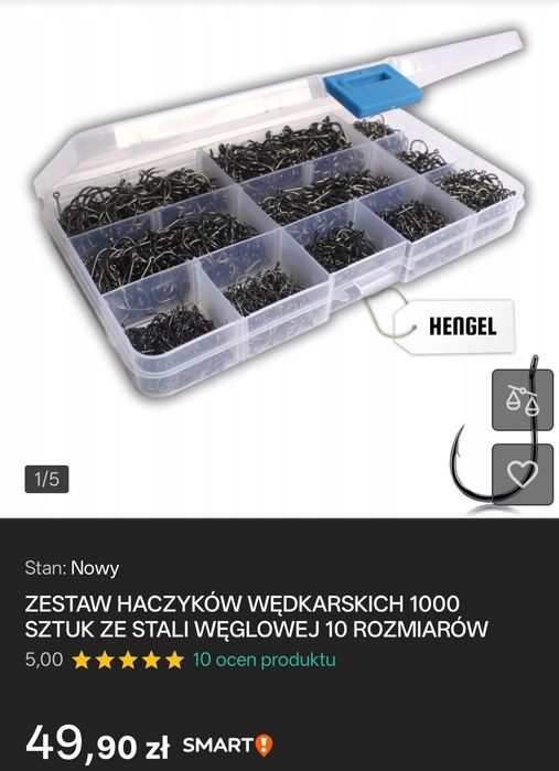 Zestaw haczyków nowe !
