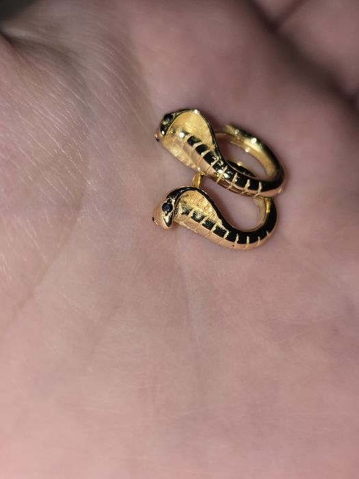 Anna kruk срібні сережки в позолоті