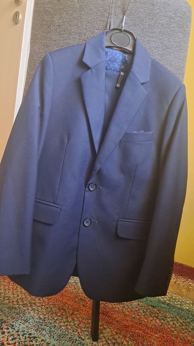 Garnitur granatowy rozm. 140, z wełną