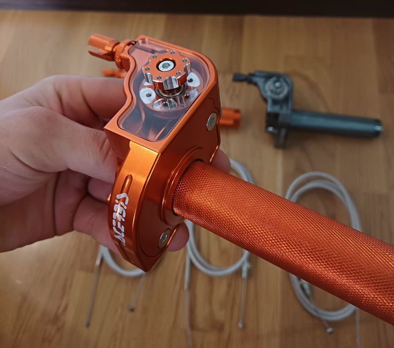 короткоходная ручка газа Acerbis + трос газа