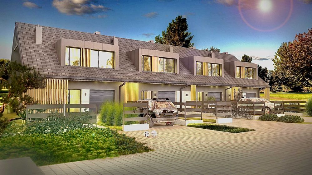 Nowoczesne mieszkania w zabudowie szeregowej Moszczenica ,Małopolska