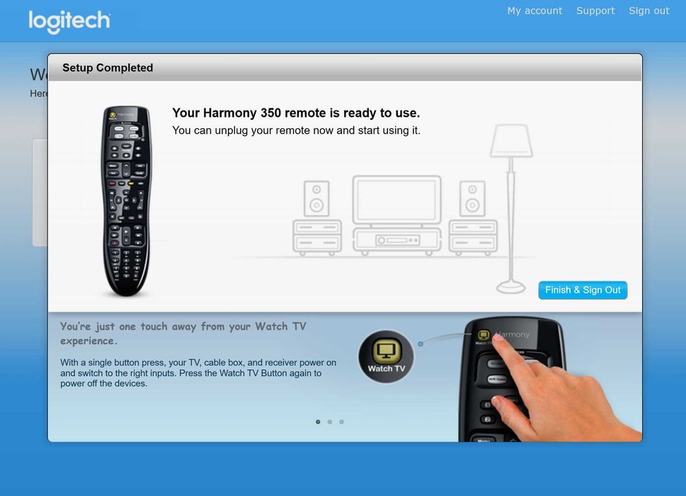 Pilot Logitech Harmony 350 do wielu urzadzen USB/IrDa