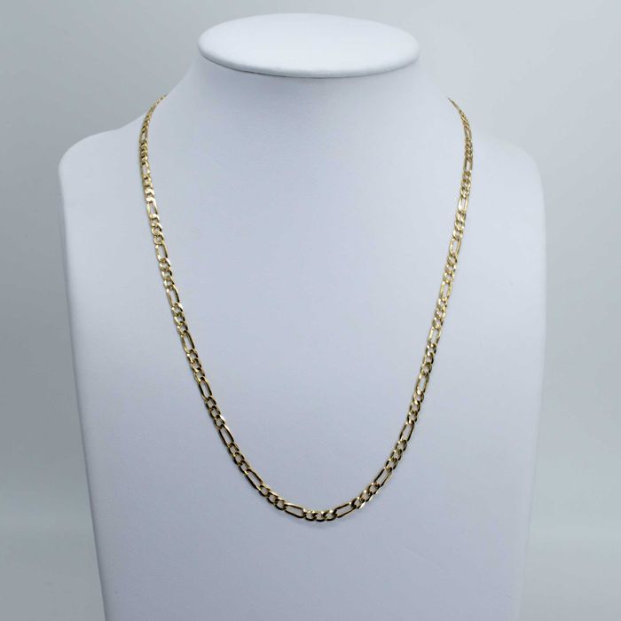 Złoty łańcuszek 585 9,22gram 55cm Figaro Pełny Nowy WYSYŁKA GRATIS