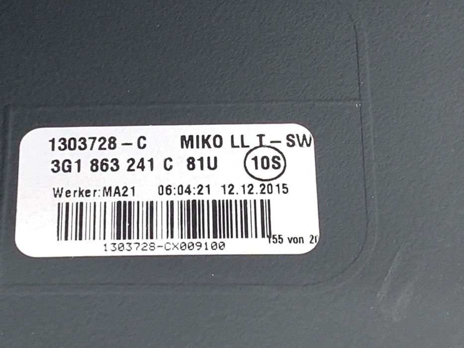 TUNEL ŚRODKOWY VW PASSAT B8 Sedan/Limuzyna 3G1863241C KONSOLA