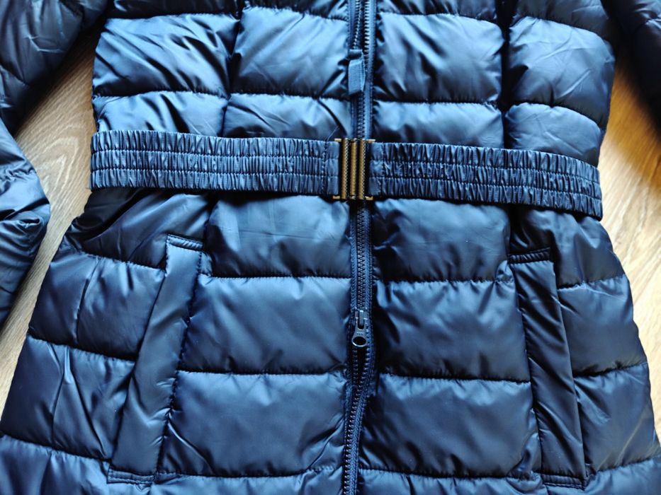 Rozm.36/S NOWY płaszcz zimowy granatowy taliowany Esmara