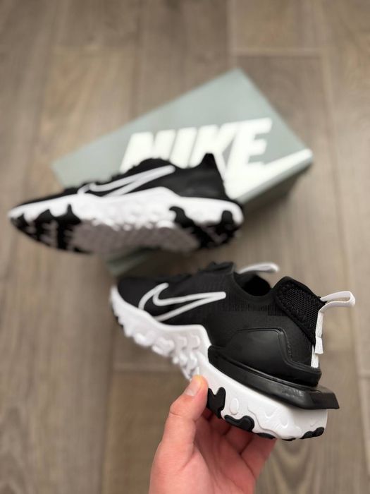 Кросівки Кроссовки Nike React Vision White Black WaterProof Белый Чёрный Білий Чорний Кросовки демісезон
