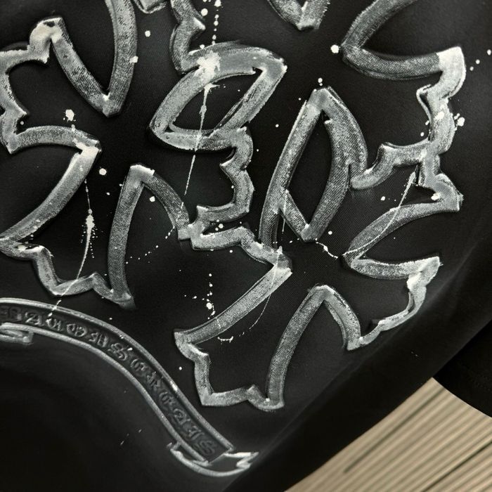 CHROME HEARTS футболка мужская оверсайз черная унисекс