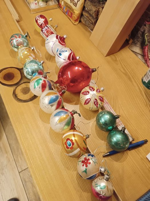 Stare bombki choinkowe PRL vintage retro rustykalne antyk kolekcja hit