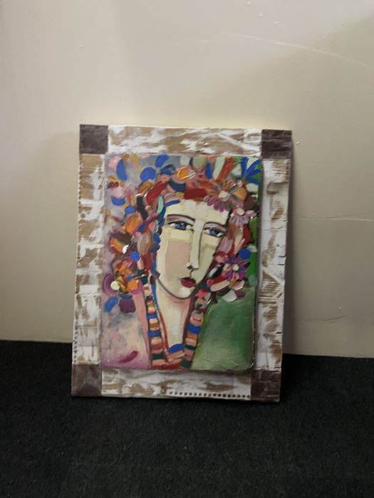 Авторська інтер’єрна картина — жіночий портрет, яскраві кольор