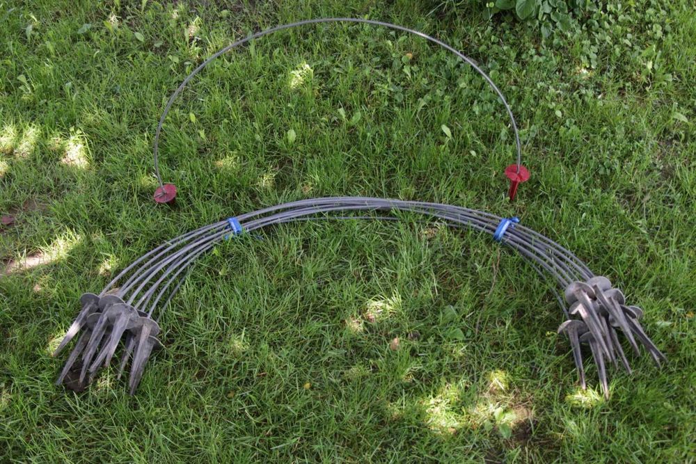 Mały tunel folia - pałąki ogrodowe na grządki uprawy - rozstaw 100-120