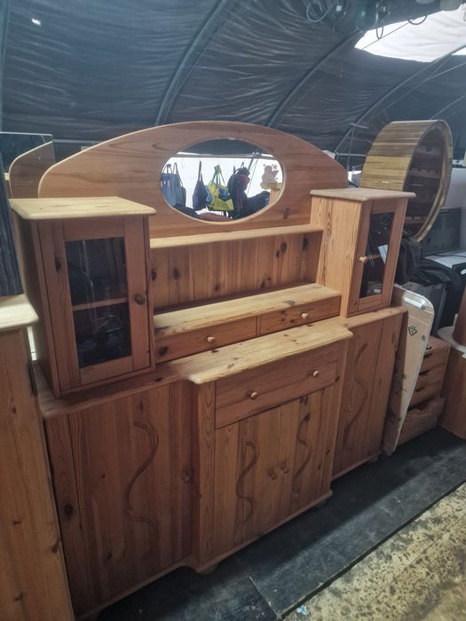 Komoda toaletka witryna sosnowa