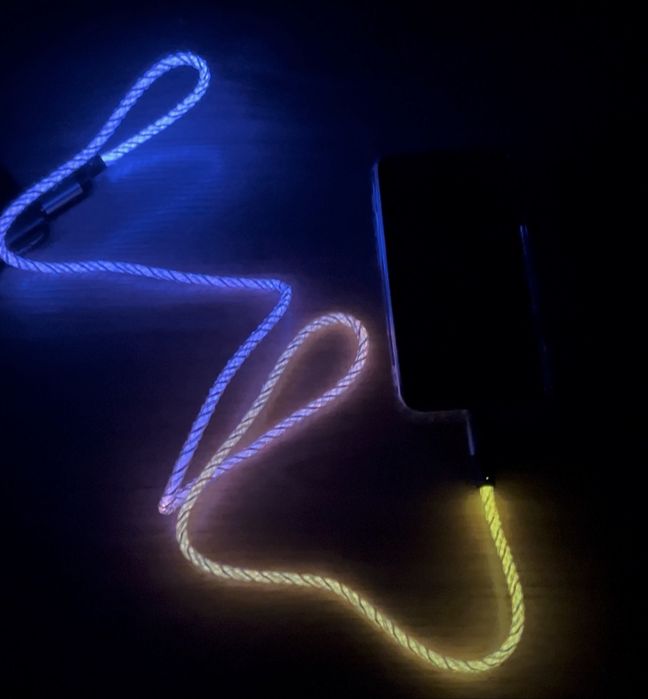 Kabel USB ŚWIECĄCY DO ładowania!!! Najlepsza jakość.