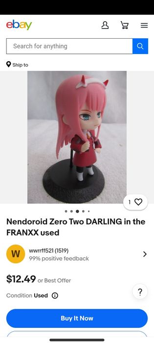 Фігурка нендроїд аніме зеро ту.Figure nendroid zero two.