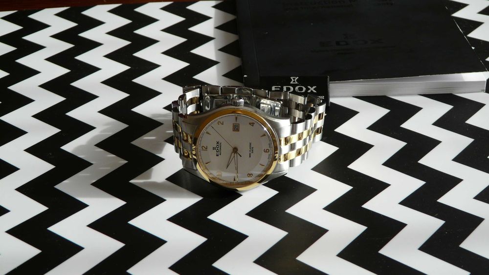 Zegarek męski firmy Edox WRC-automatic-Gold- Szafir