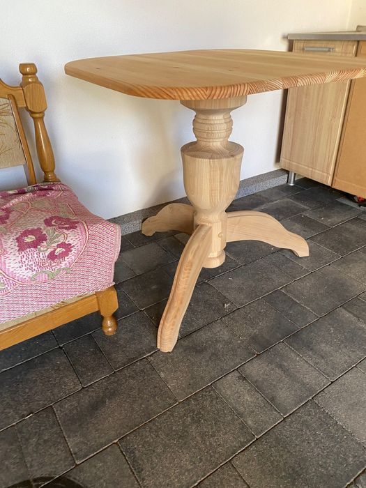 Стіл  80х80 дуб і модрина