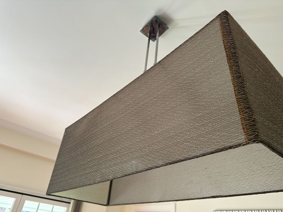 Candeeiro teto retangular