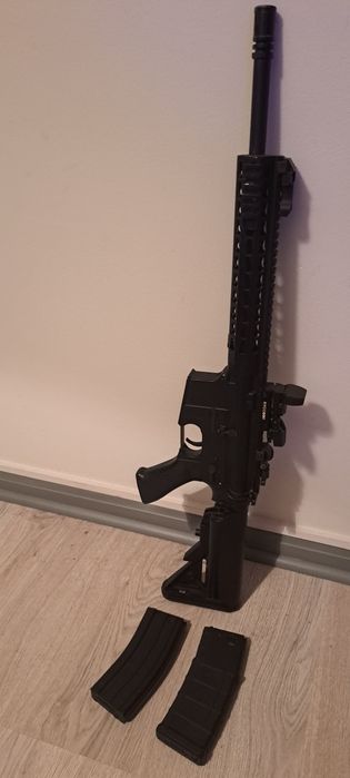 Replica ar15/m4 eletrica + carregador extra