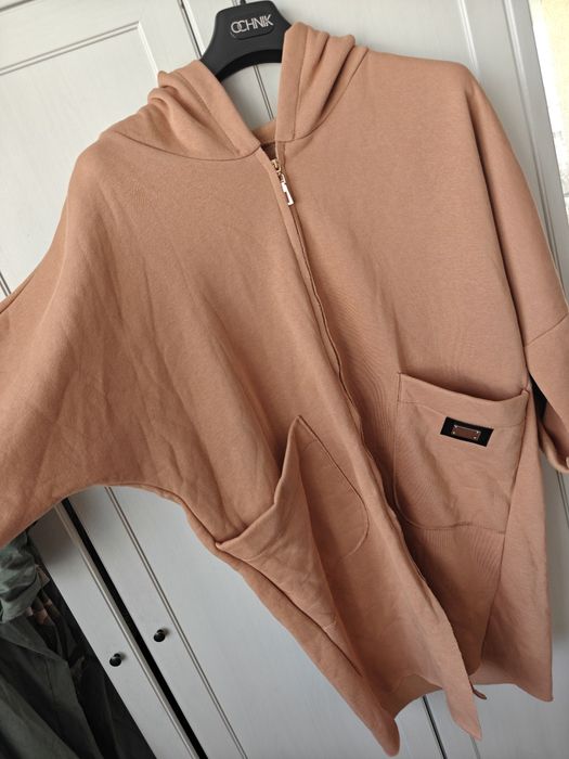 Ciepła bluza damska mocca xxl