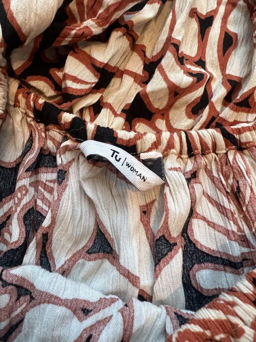 Długi/maxi kombinezon w kwiaty, szeroki, zwiewny, 5XL
