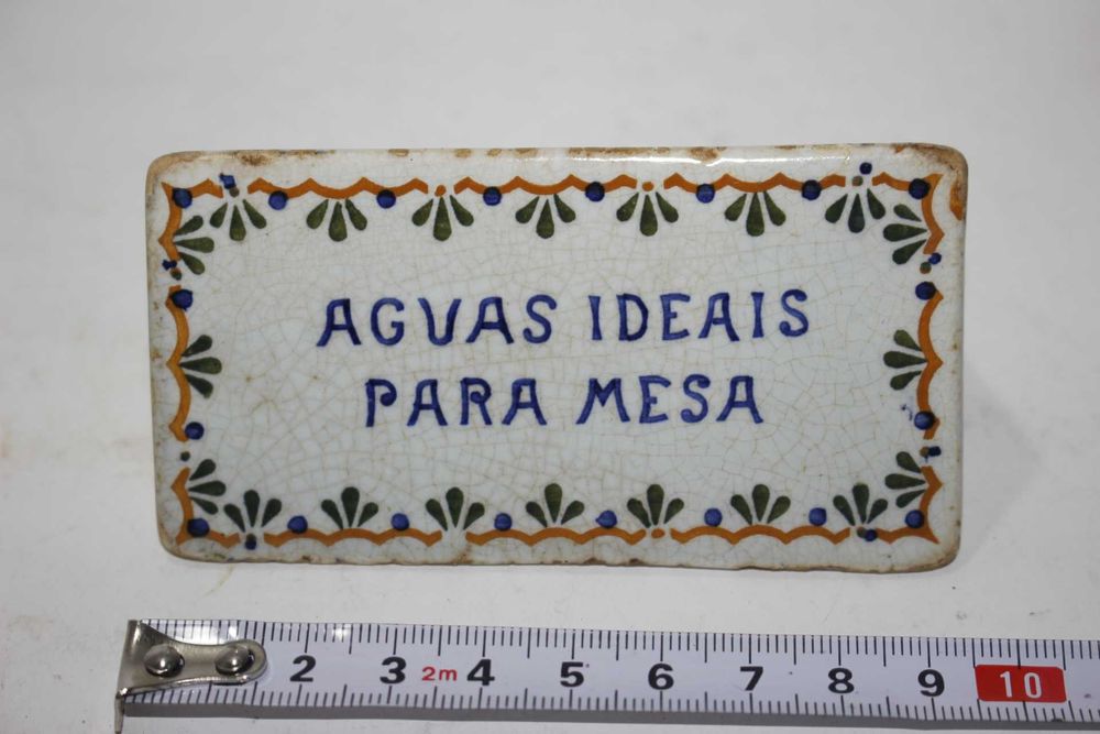 Paliteiro publicitario-Faiança Carvalhinho-Aguas Vidago Melgaço Pedras