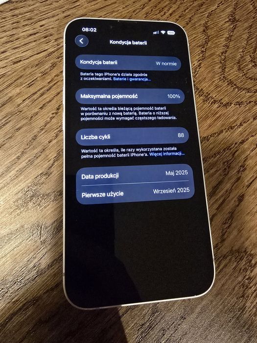 Iphone 16e 128gb gwarancja bateria 100%