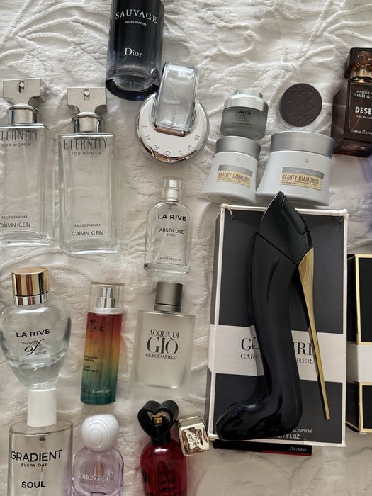 Lote de Frascos de creme e Perfume Vazios Originais - Coleção e Decoração