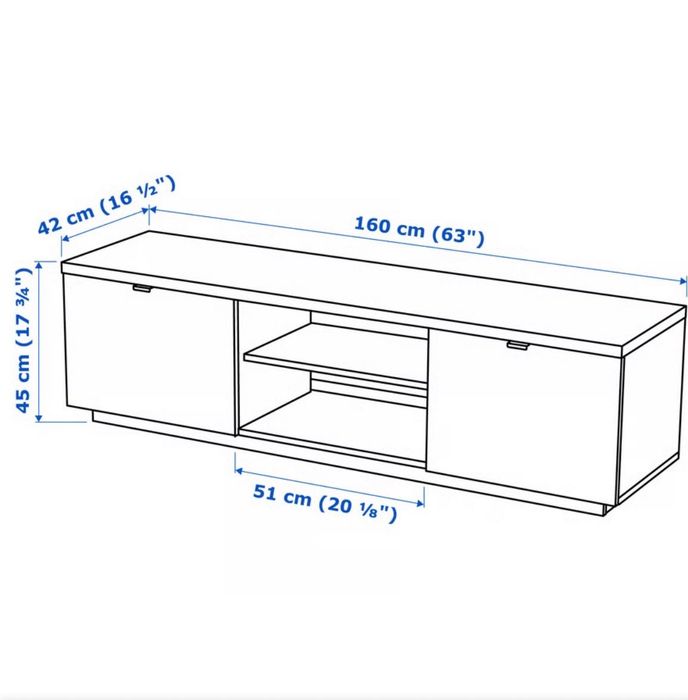 Móvel de TV branco BYÅS da IKEA