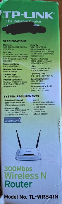 Router TP-Link TL-WR841N Wireless N 300Mbps