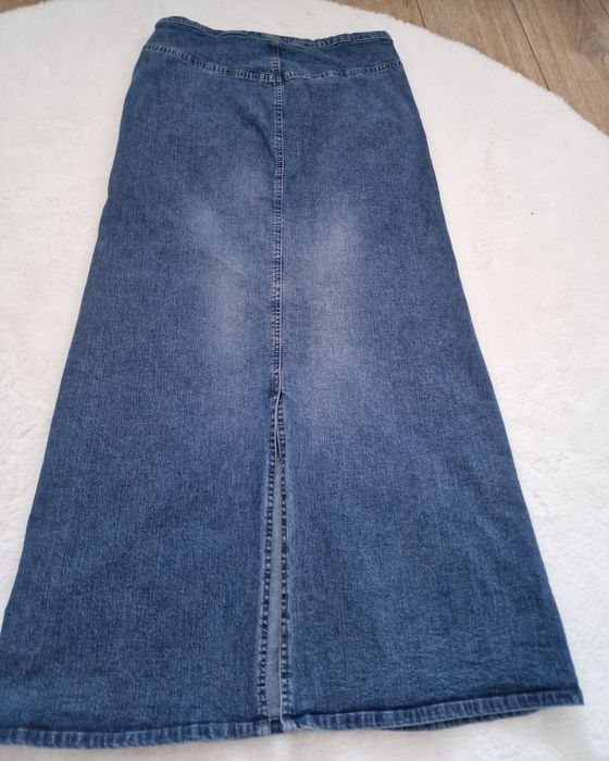 Spódnica jeans,maxi"Message".