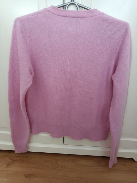 Sweter kardigan rozmiar M 100% wełna Reserved jasny róż