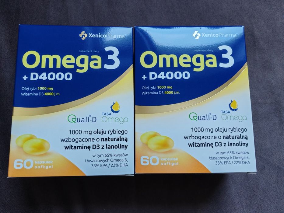 XeniVIT Omega3 D4000, 60 kaps.- 2 opakowania