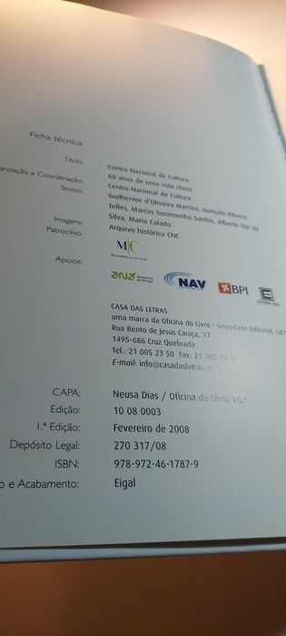 Centro Nacional de Cultura, 60 Anos de uma Vida Cheia (2008)