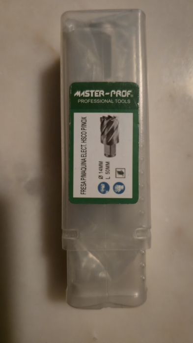 Broca fresa Master-Prof 14x50mm | Coluna magnética | inox | nova