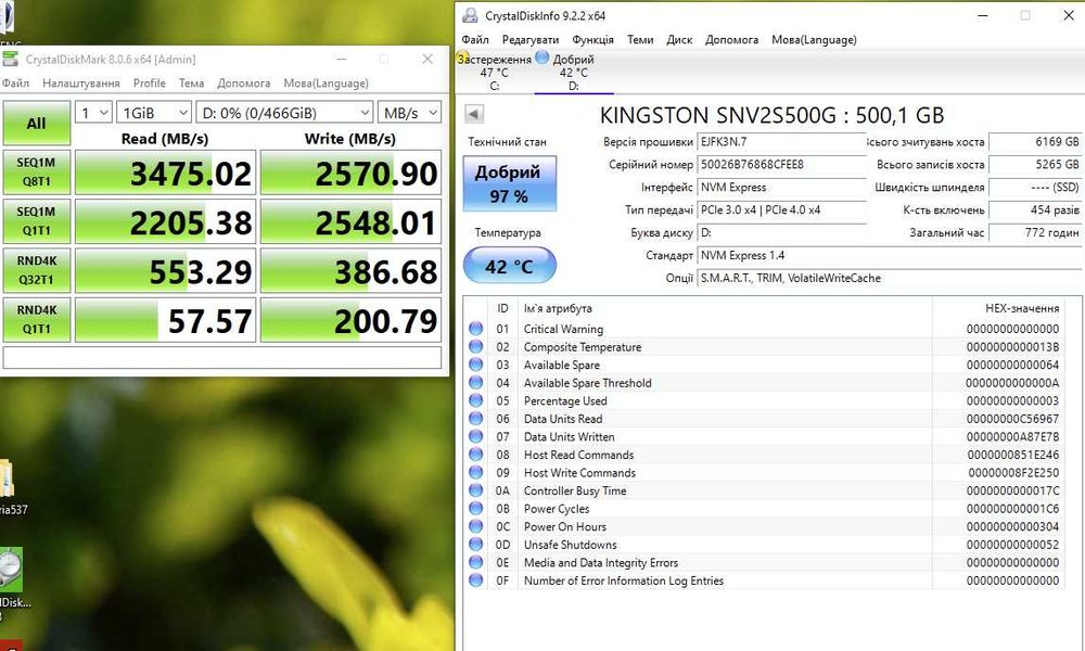 M.2 SSD диск 500GB Kingston NV2 (NVMe\PCI-e 4.0 x4). Trade-IN