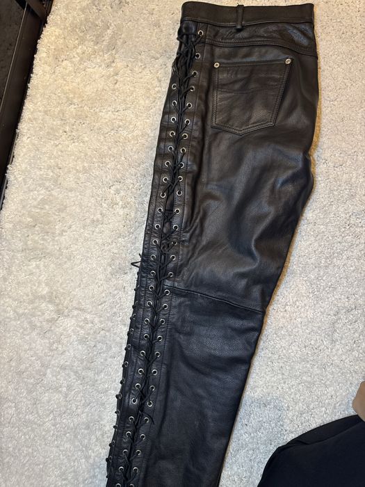 Harley Davidson  кожанная байкерская  винтажная кепка оригинал