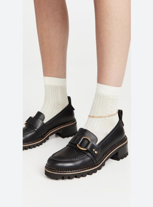 Chloe кожаные туфли лоферы новые