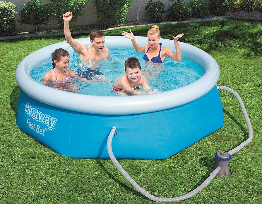 Piscina Bestway Fast Set 2.44m com filtro