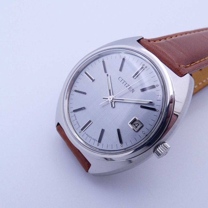 Mechaniczny CITIZEN Błękit "Linen dial"_ Lata 70'e