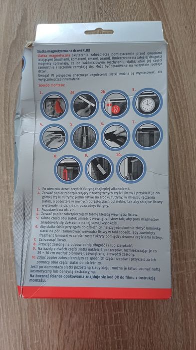 Siatka magnetyczna na drzwi biała