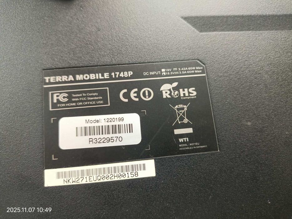 Terra 1748P (17.3 FHD/Core i3 3110M/RAM 4/SSD 256/Intel HD)