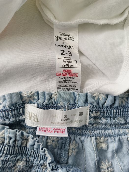 Літній набір футболка George принцеси + шортики Zara, 92-98 розмір