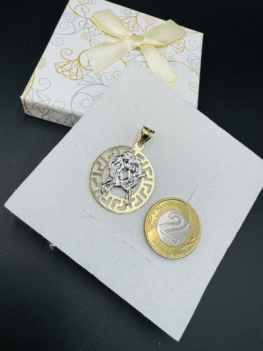 Nowa zlota zawieszka bliznięta proba 585 waga 1,98g