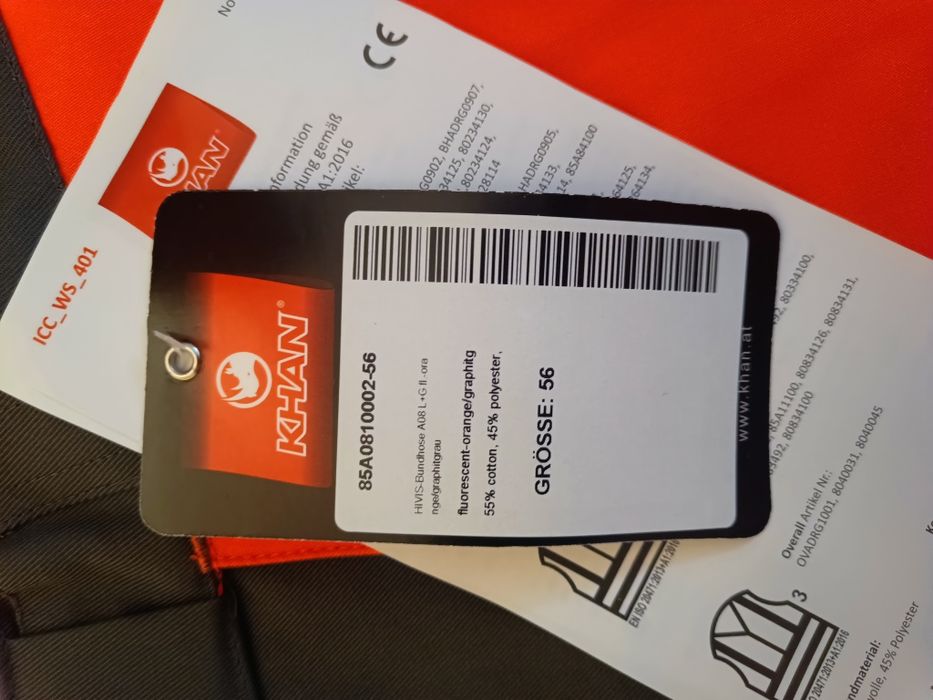 Spodnie robocze odblaskowe khan 56